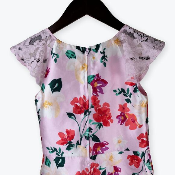 Children's Place Girls Pink Floral Sleeveless Party Dress 8 - Picture 4 of 6